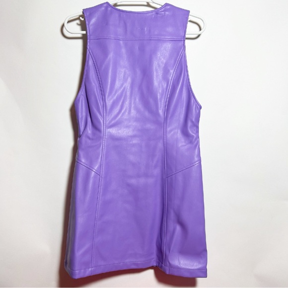 💜💜💜 X- Girl Dolls Kill faux leather purple jumper dress - Picture 3 of 5